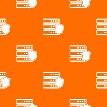 Database with gray shield pattern seamless Illustrazione stock