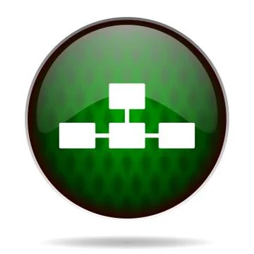 Database green internet icon. イラスト素材