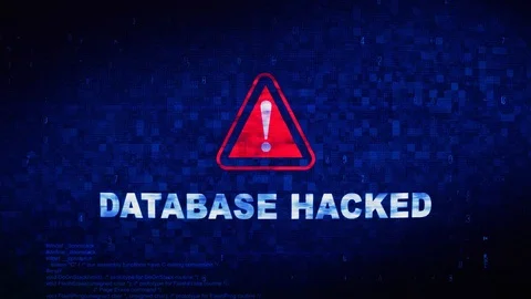 Database Hacked Text Digital Noise Twitch Glitch Distortion Effect Error Loop Stock Footage 106693248