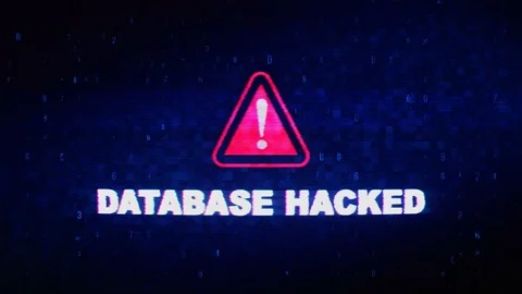 Database Hacked Text Digital Noise Twitch Glitch Distortion Effect Error Stock Footage 106693370