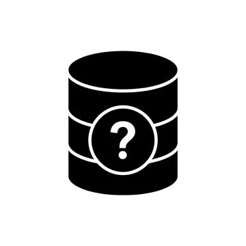 Database Help Query Black Filled Style Icon Stock Illustration