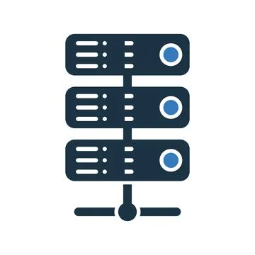 Database, hosting, server icon. Simple vector design. Stock Illustration