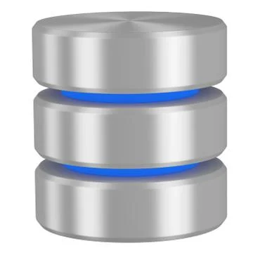 Database icon with blue elements Illustrazione stock