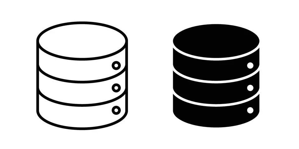 Database icon concept. best for web design Illustrazione stock