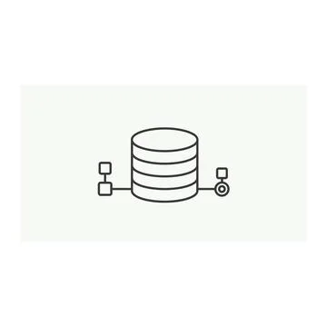 Database icon with connection symbols Stock Illustration