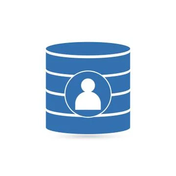 Database icon, Database icon vector, in trendy flat style isolated on white Stock Illustration