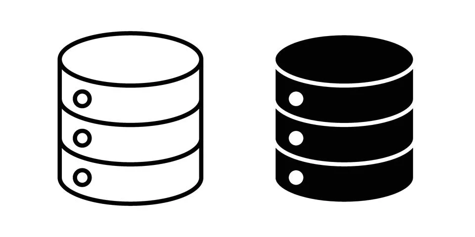 Database icon graphic element. web icon set Stock-Illustration