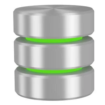 Database icon with green elements イラスト素材