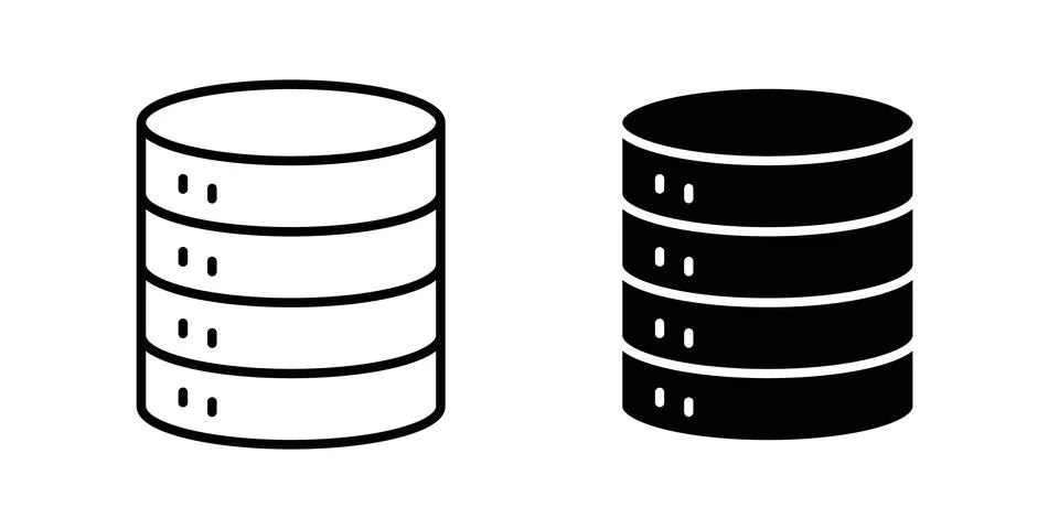 Database icon illustration. Pixel perfect vector graphics 库存插图