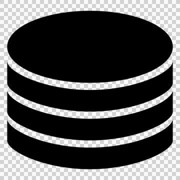 Database icon. Illustration of stacked disks. イラスト素材