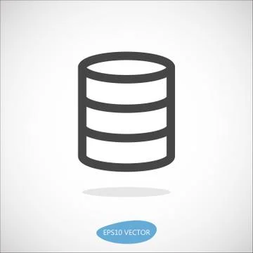 Database Icon - Isolated Vector Illustration Stock Illustration