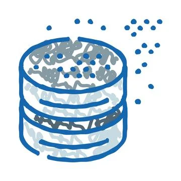 Database icon managing digital information technology storage Illustrazione stock