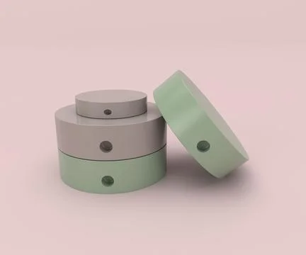 Database icon, minimal 3d render illustration on pastel pink background. Stock Illustration