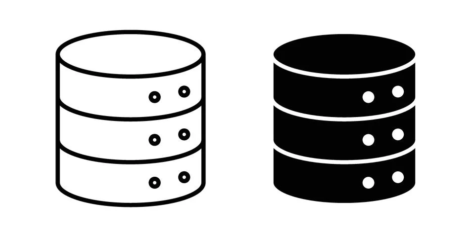 Database icon or illustration vector symbols Stock Illustration