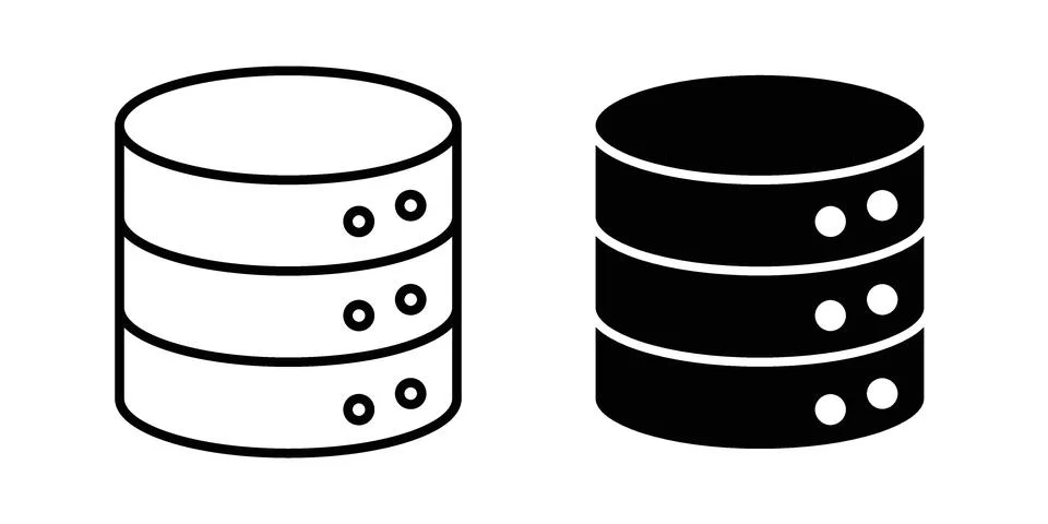 Database icon or illustration vector symbols Stock Illustration