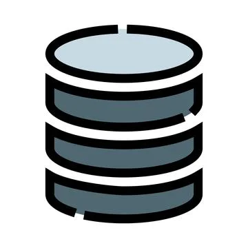Database icon representing digital data storage technology イラスト素材