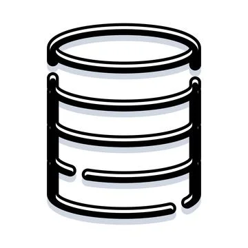 Database icon representing digital information storage and technology イラスト素材