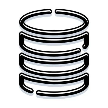 Database icon representing server data storage computing Stock Illustration