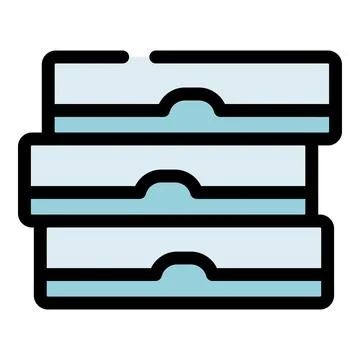 Database icon representing storing and managing digital information Stock Illustration