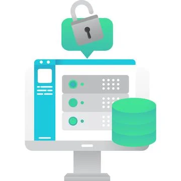 Database icon server for data storage vector イラスト素材