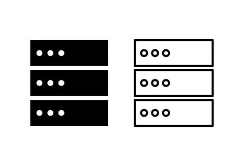 Database icon set. database vector icon Illustrazione stock