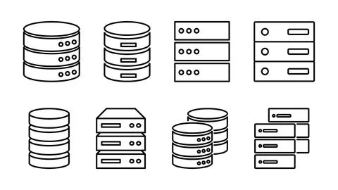 Database icon set. database vector icon Stock-Illustration