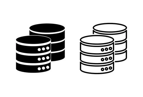 Database icon set. database vector icon Stock Illustration