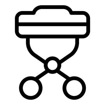 Database icon showing cloud data sharing network Stock Illustration