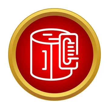 Database icon showing data storage and server information Stock Illustration
