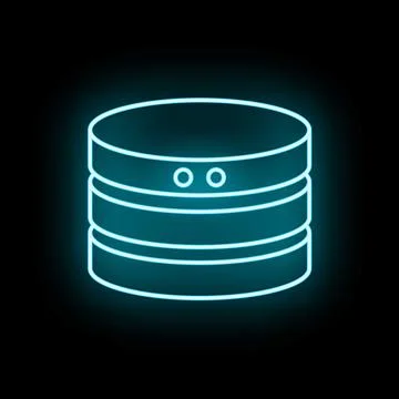 Database icon showing data storage technology Stock Illustration