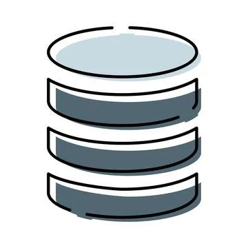 Database icon showing digital data storage server concept イラスト素材