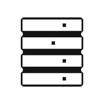 Database icon, simple style Stock Illustration