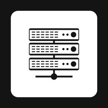 Database icon, simple style Illustrazione stock