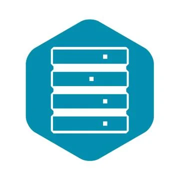 Database icon, simple style Illustrazione stock