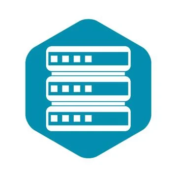 Database icon, simple style Illustrazione stock