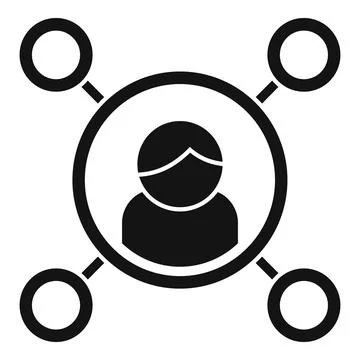 Database icon simple vector. Crm data イラスト素材