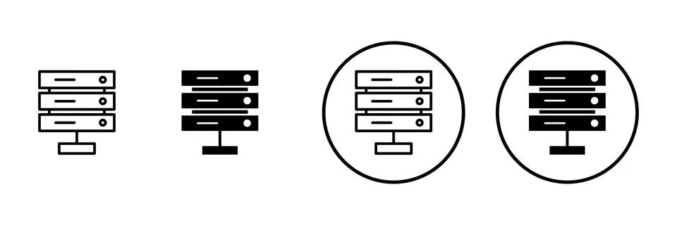 Database icon vector. database sign and symbol Stock Illustration