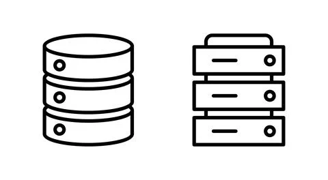 Database icon vector. database sign and symbol Stock Illustration