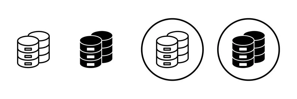 Database icon vector. database sign and symbol Stock Illustration