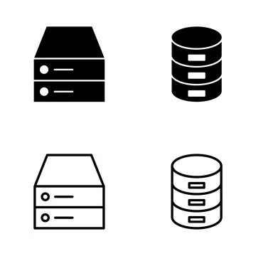 Database icon vector. database sign and symbol Stock Illustration