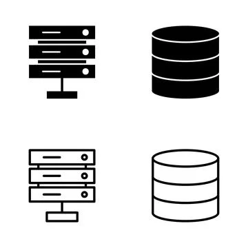 Database icon vector. database sign and symbol Stock Illustration