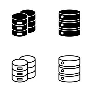 Database icon vector. database sign and symbol Stock Illustration