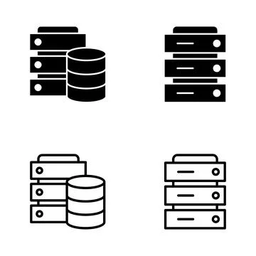Database icon vector. database sign and symbol Stock Illustration