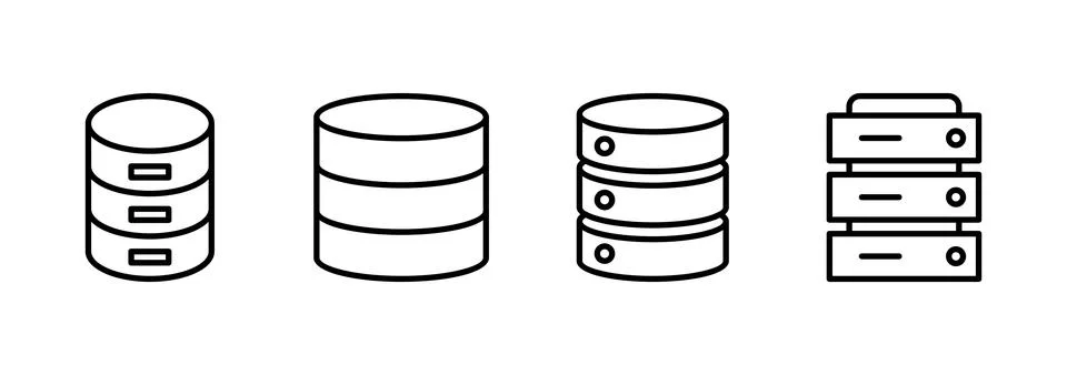 Database icon vector. database sign and symbol Stock Illustration