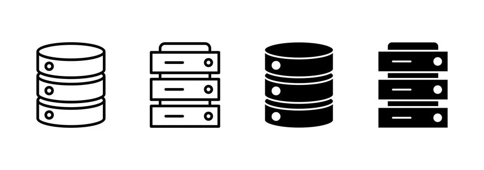 Database icon vector. database sign and symbol Stock Illustration