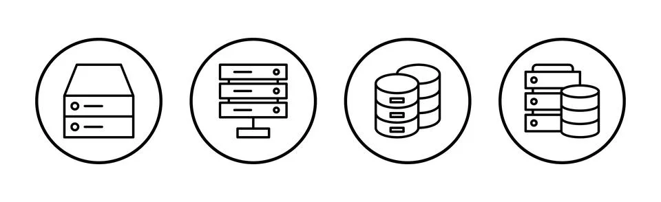 Database icon vector. database sign and symbol Stock Illustration