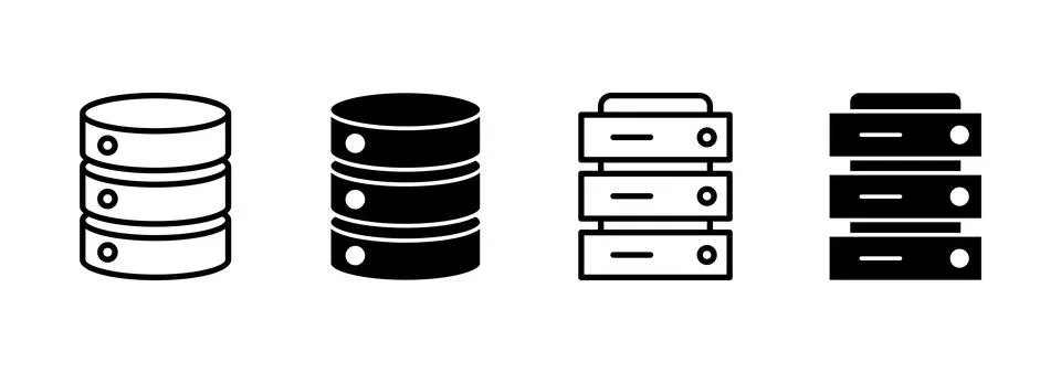 Database icon vector. database sign and symbol Stock Illustration