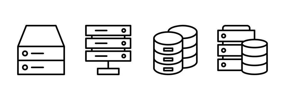 Database icon vector. database sign and symbol Stock Illustration