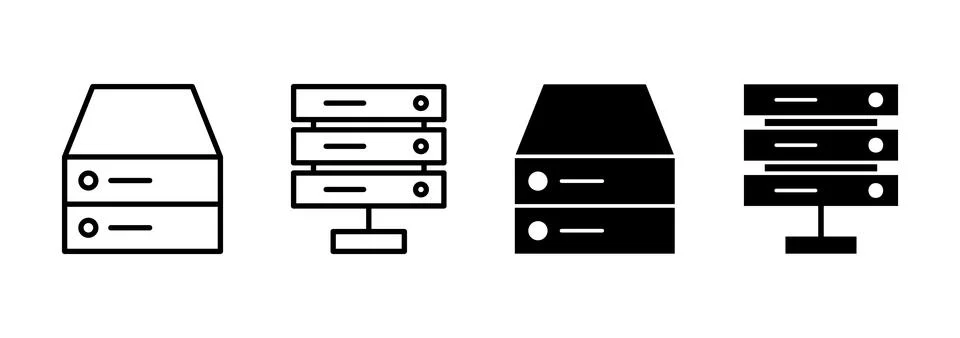 Database icon vector. database sign and symbol Stock Illustration