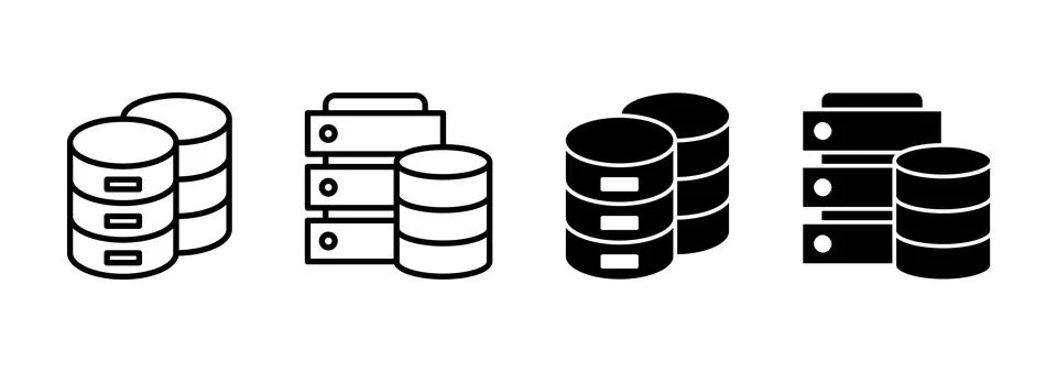 Database icon vector. database sign and symbol Stock Illustration